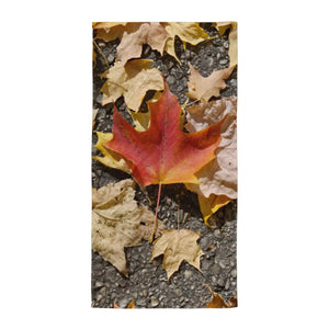 Plush Maple Leaf Towel - Spa Soft Beach Linen - Dipaliz - Towels