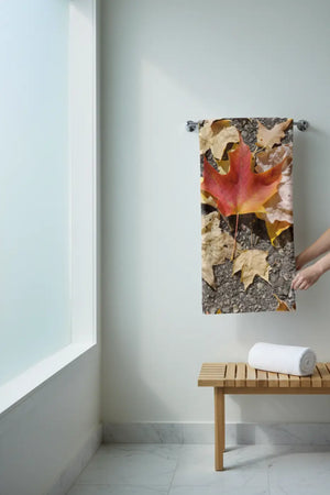 Plush Maple Leaf Towel - Spa Soft Beach Linen - Dipaliz - Towels