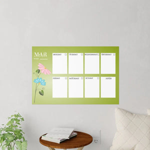 Vibrant March Planner Wall Decals - Durable Polyester - Dipaliz - Home Decor
