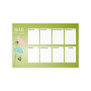 Vibrant March Planner Wall Decals - Durable Polyester - Dipaliz - Home Decor