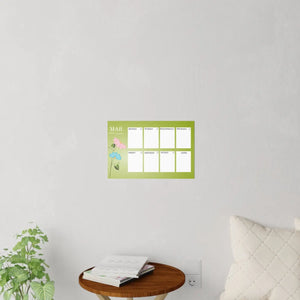 Vibrant March Planner Wall Decals - Durable Polyester - Dipaliz - Home Decor