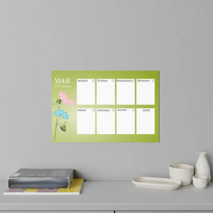 Wall Decals March Planner Durable Polyester Organizer - Dipaliz - 18″ x 12″ - Home Decor
