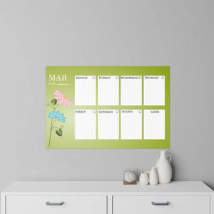 Wall Decals March Planner Durable Polyester Organizer - Dipaliz - Home Decor