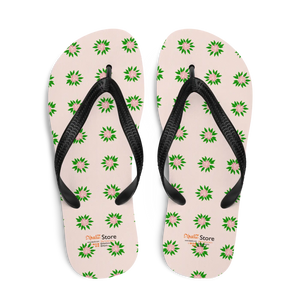 DipaliZ roses with leaves flip flops with a rose and foliage print
