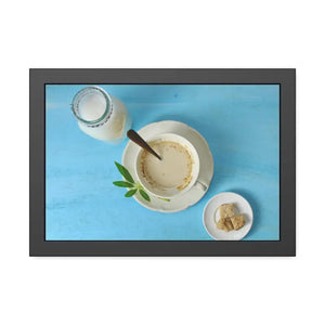 Milk Coffee Latte and Sugar Framed Paper Posters - 18″ x 12″ (horizontal) / Black Frame / Fine Art - Prints & Visual
