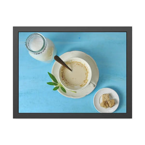 Milk Coffee Latte and Sugar Framed Paper Posters - 24″ x 18″ (horizontal) / Black Frame / Fine Art - Prints & Visual