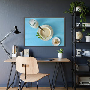 Milk Coffee Latte and Sugar Framed Paper Posters - 40’’ x 28’’ (horizontal) / Black Frame / Fine Art - Prints & Visual