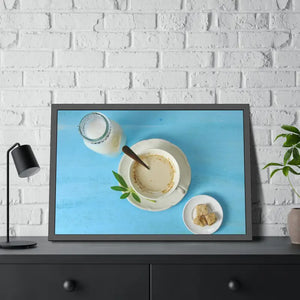 Milk Coffee Latte and Sugar Framed Paper Posters - Prints & Visual Artwork