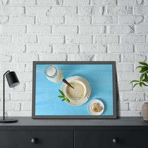 Milk Coffee Latte and Sugar Framed Paper Posters - Prints & Visual Artwork
