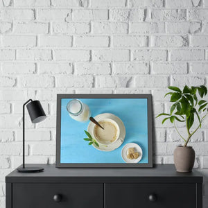 Milk Coffee Latte and Sugar Framed Paper Posters - Prints & Visual Artwork