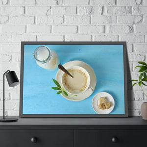 Milk Coffee Latte and Sugar Framed Paper Posters - Prints & Visual Artwork