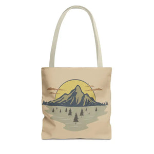 Mountain Scene Tote Bag Women’s Fashion Adventure Style - Dipaliz - 13’’ × / Beige - Bags