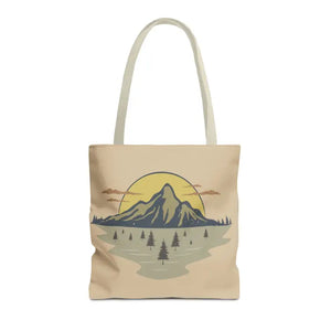 Mountain Scene Tote Bag Women’s Fashion Adventure Style - Dipaliz - 16’’ × / Beige - Bags