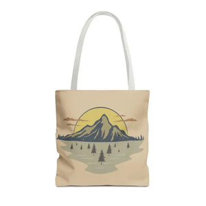 Mountain Scene Tote Bag Women’s Fashion Adventure Style - Dipaliz - 16’’ × / White - Bags
