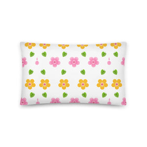 Colorful Blossoms Throw Pillow – Square Polyester - Dipaliz - Pillows