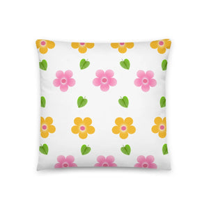 Colorful Blossoms Throw Pillow – Square Polyester - Dipaliz - Pillows