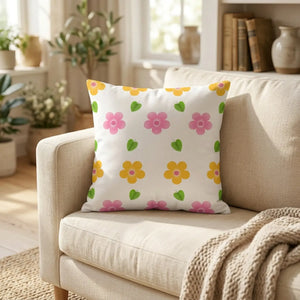 Dipaliz throw pillow colorful blossoms square polyester - pillows