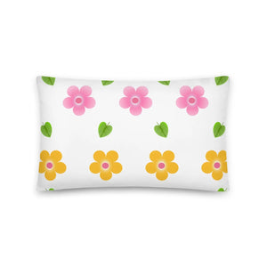 Colorful Blossoms Throw Pillow – Square Polyester - Dipaliz - Pillows