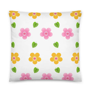 Colorful Blossoms Throw Pillow – Square Polyester - Dipaliz - Pillows