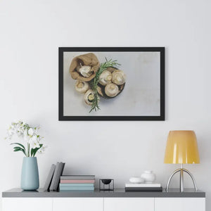 Framed Horizontal Poster Mushroom Still Life Art - Dipaliz - Posters Prints & Visual Artwork