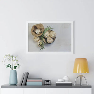 Framed Horizontal Poster Mushroom Still Life Art - Dipaliz - Posters Prints & Visual Artwork