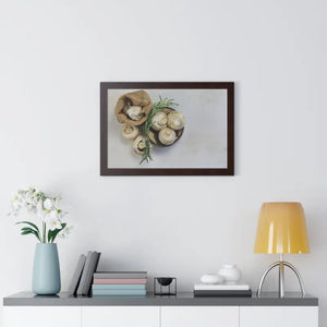 Framed Horizontal Poster Mushroom Still Life Art - Dipaliz - Posters Prints & Visual Artwork