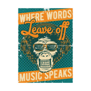Music Speaks Poster - Premium Satin Art Print - Dipaliz - 18″ x 24″ - Posters Prints & Visual Artwork