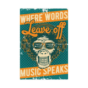 Music Speaks Poster - Premium Satin Art Print - Dipaliz - 20″ x 30″ - Posters Prints & Visual Artwork