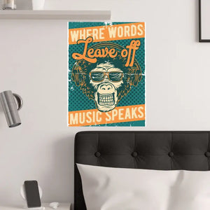 Music Speaks Poster - Premium Satin Art Print - Dipaliz - Posters Prints & Visual Artwork