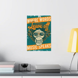 Music Speaks Poster - Premium Satin Art Print - Dipaliz - Posters Prints & Visual Artwork