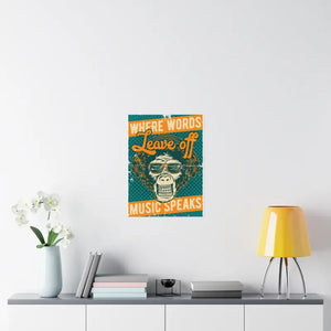 Music Speaks Poster - Premium Satin Art Print - Dipaliz - Posters Prints & Visual Artwork