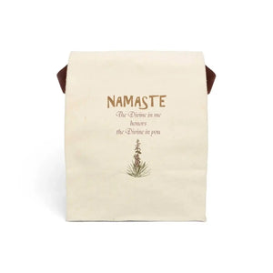 DipaliZ Namaste lunch bag in natural organic cotton canvas