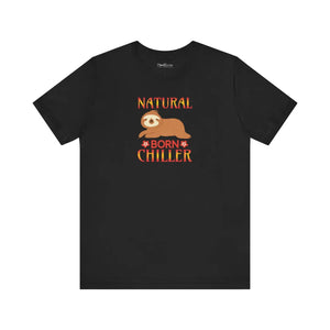 Soft Unisex Sloth Tee - Natural Born Chiller Cotton - Dipaliz - T-shirts - 3xl