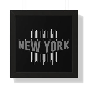 Poster - Gallery Canvas Wraps New York Framed Horizontal by Dipaliz 16″ x / Black