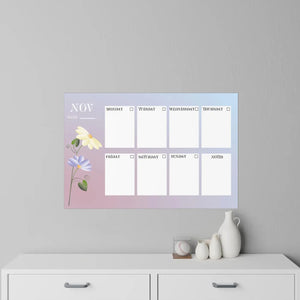 Vibrant November Planner Wall Decals Durable Polyester - Dipaliz - Home Decor
