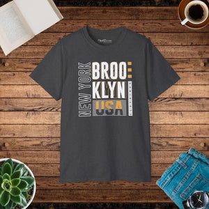 Ultra Cotton Tee Brooklyn New York Classic Fit - Dipaliz - Dark Heather / s - T-shirts