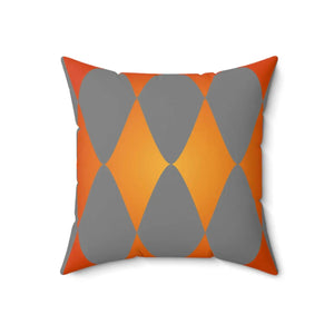 Modern Orange Diamond Shaped Pillow - Abstract Pattern - Dipaliz - Throw Pillows