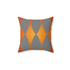 Modern Orange Diamond Shaped Pillow - Abstract Pattern - Dipaliz - Throw Pillows