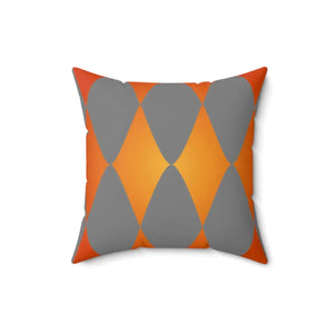 Modern Orange Diamond Shaped Pillow - Abstract Pattern - Dipaliz - Throw Pillows