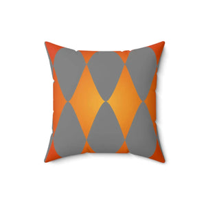 Modern Orange Diamond Shaped Pillow - Abstract Pattern - Dipaliz - Throw Pillows