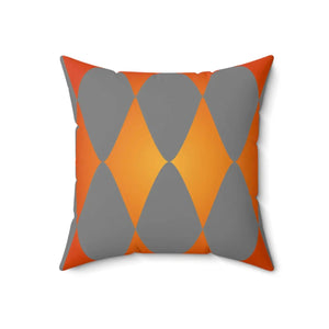 Modern Orange Diamond Shaped Pillow - Abstract Pattern - Dipaliz - Throw Pillows