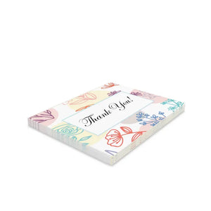 Pack of Floral Blank Thank you Cards Greeting (8 16 and 24 Pcs) - Pcs / Matte / 4.25” x 5.5” - & Note Cards