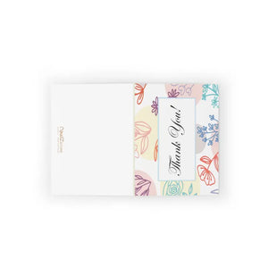 Pack of Floral Blank Thank you Cards Greeting (8 16 and 24 Pcs) - & Note Cards