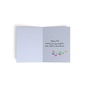 Happy Holi Greeting Cards with Matching White Envelopes - Dipaliz - & Note