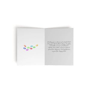 Vibrant Happy Holi Greeting Cards - Matching White Envelopes - Dipaliz - & Note