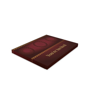 Sparkle Maroon Invitation Card - Elegant Event - Dipaliz - Greeting & Note Cards