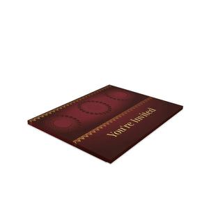 Sparkle Maroon Invitation Card - Elegant Event - Dipaliz - Greeting & Note Cards