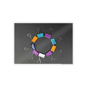 Vibrant Paper Clips High Gloss Poster - Modern Art - Dipaliz - Posters Prints & Visual Artwork