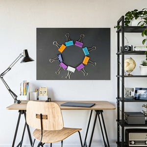 Vibrant Paper Clips High Gloss Poster - Modern Art - Dipaliz - Posters Prints & Visual Artwork