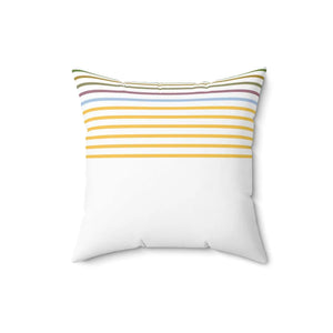 Cheerful Pastel Stripes Polyester Square Pillow - Dipaliz - Throw Pillows